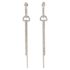 Pendientes Abrazo de Dos Vías con Gota Lineal en Oro Macizo de 14k (Certificado)