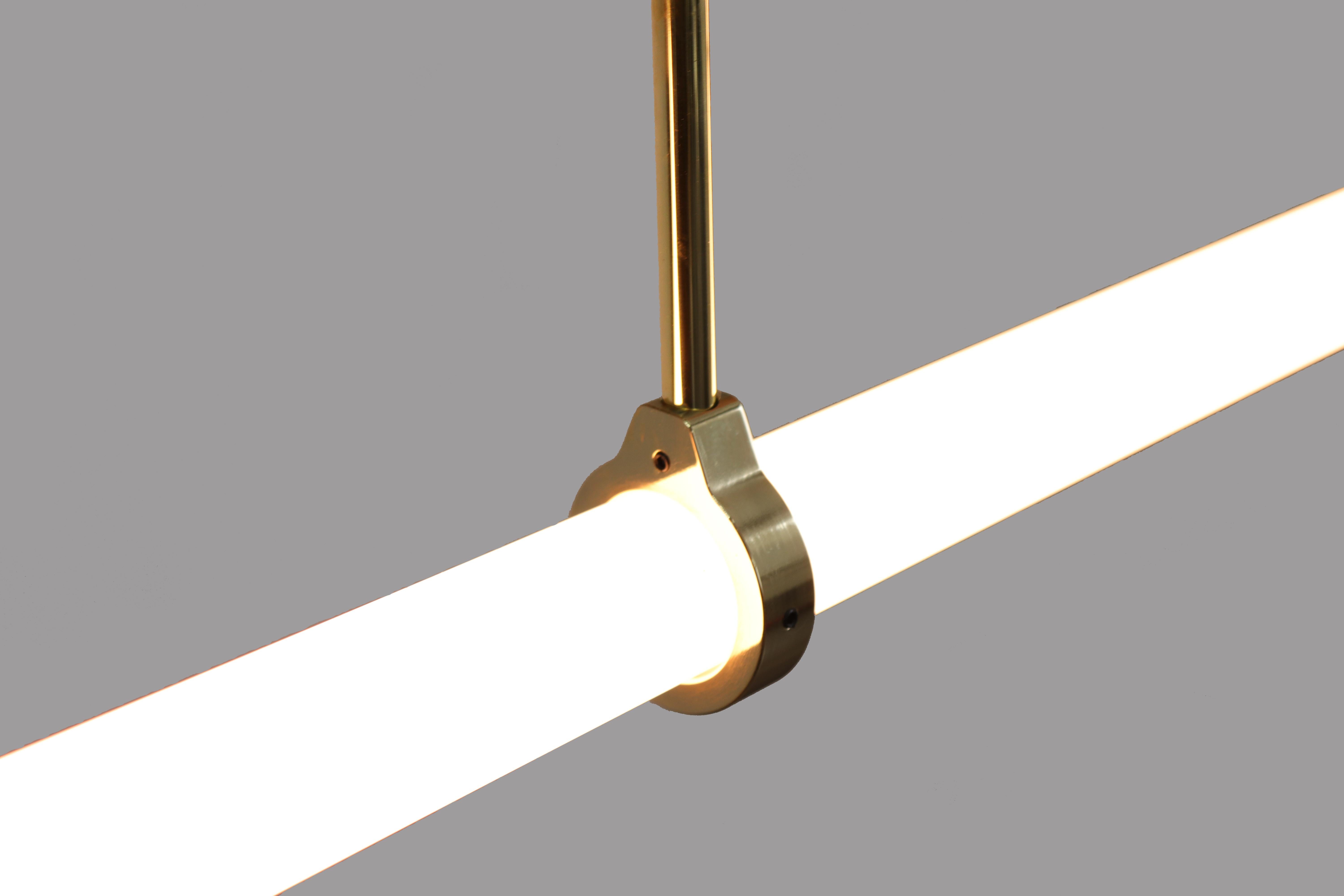 Brass Linear light object 015 For Sale