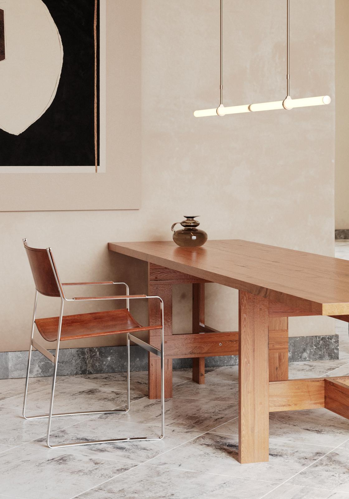 Objeto lineal Light 015 de latón en venta 8