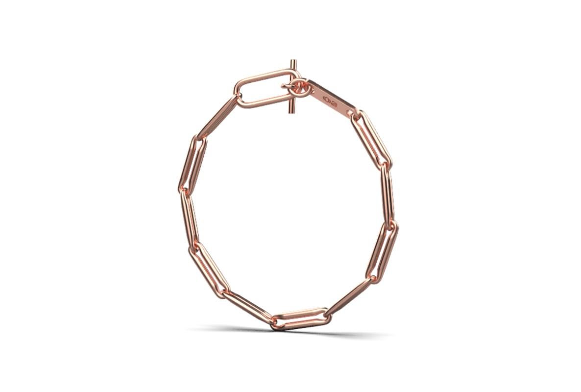 Linear Link Chain Bracelet, 18k Rose Gold In New Condition For Sale In Leigh-On-Sea, GB