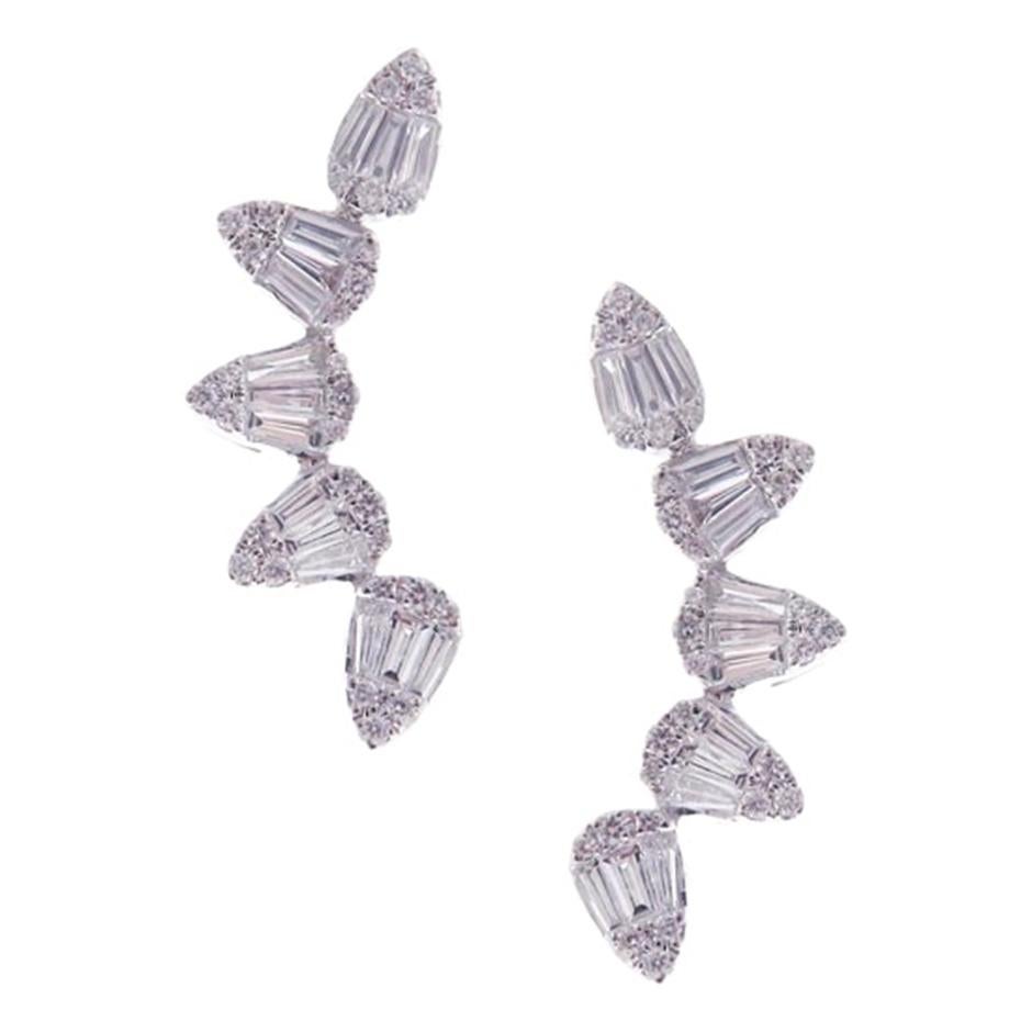 Earring Information

Diamond Type : Natural Diamond
Metal : 18K
Metal Color : White Gold
Diamond Color Clarity : SI-Quality / H-Color
Diamond Carat Weight : 0.85ttcw
Length : 0.91