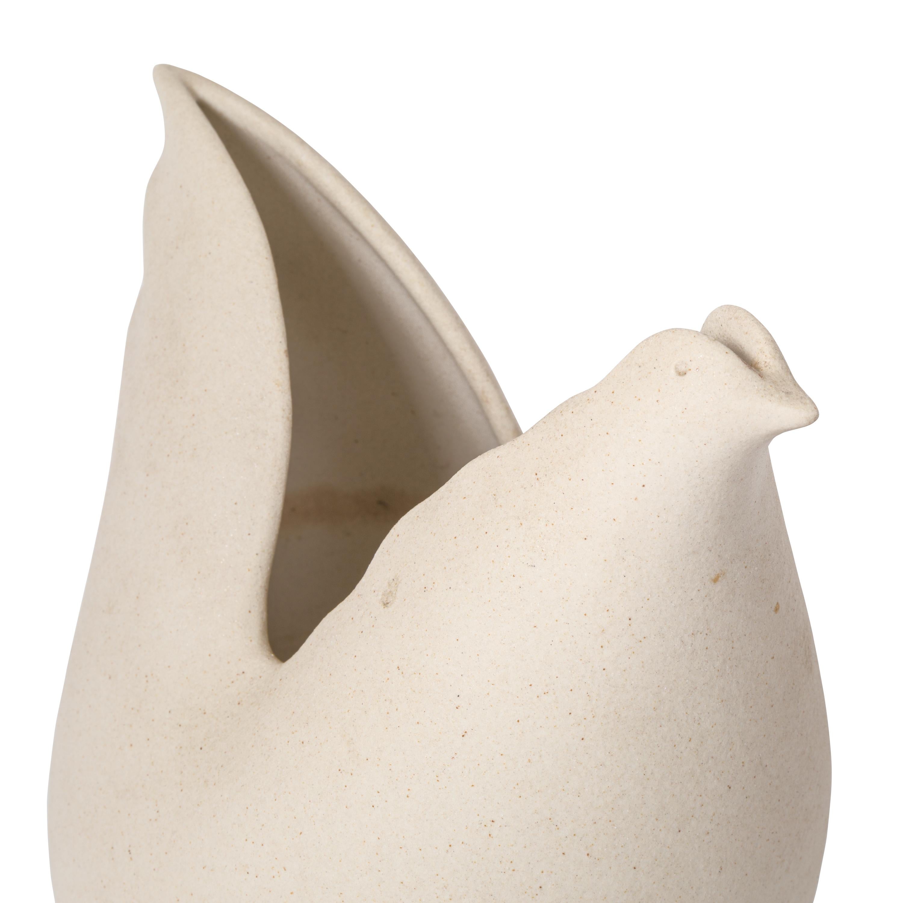 Contemporary Lineasette Porcelain Chicken Vase, Italy, 2014