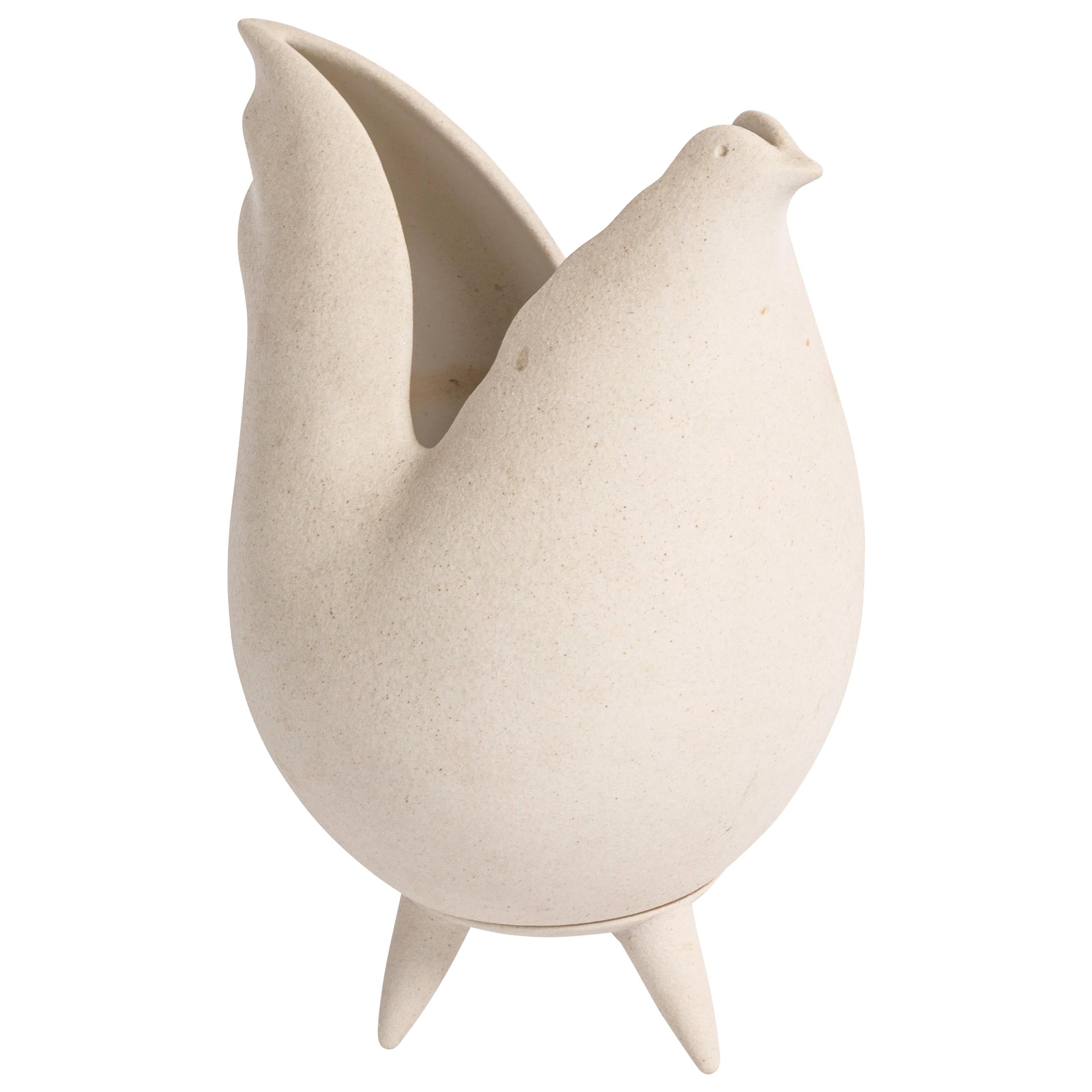 Lineasette Porcelain Chicken Vase, Italy, 2014
