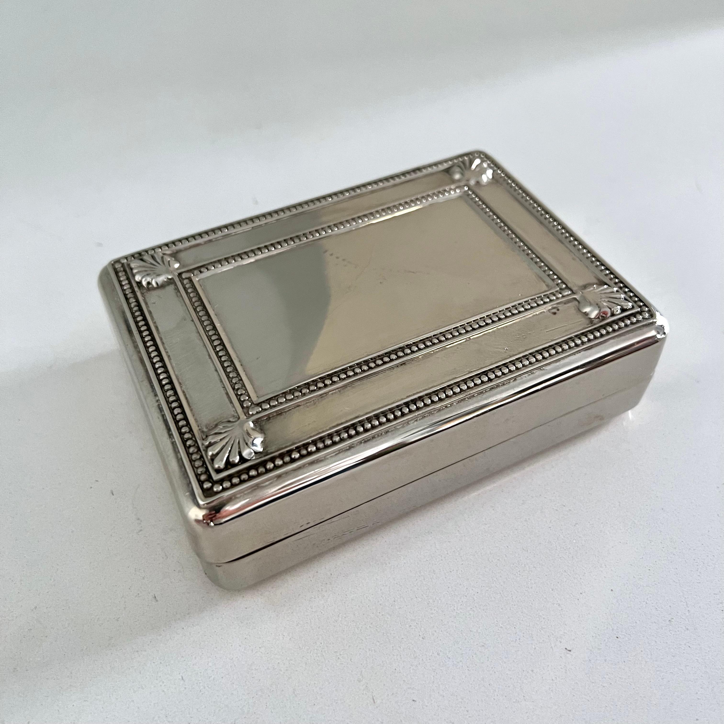 Mid-Century Modern Lined Silver Plate Box