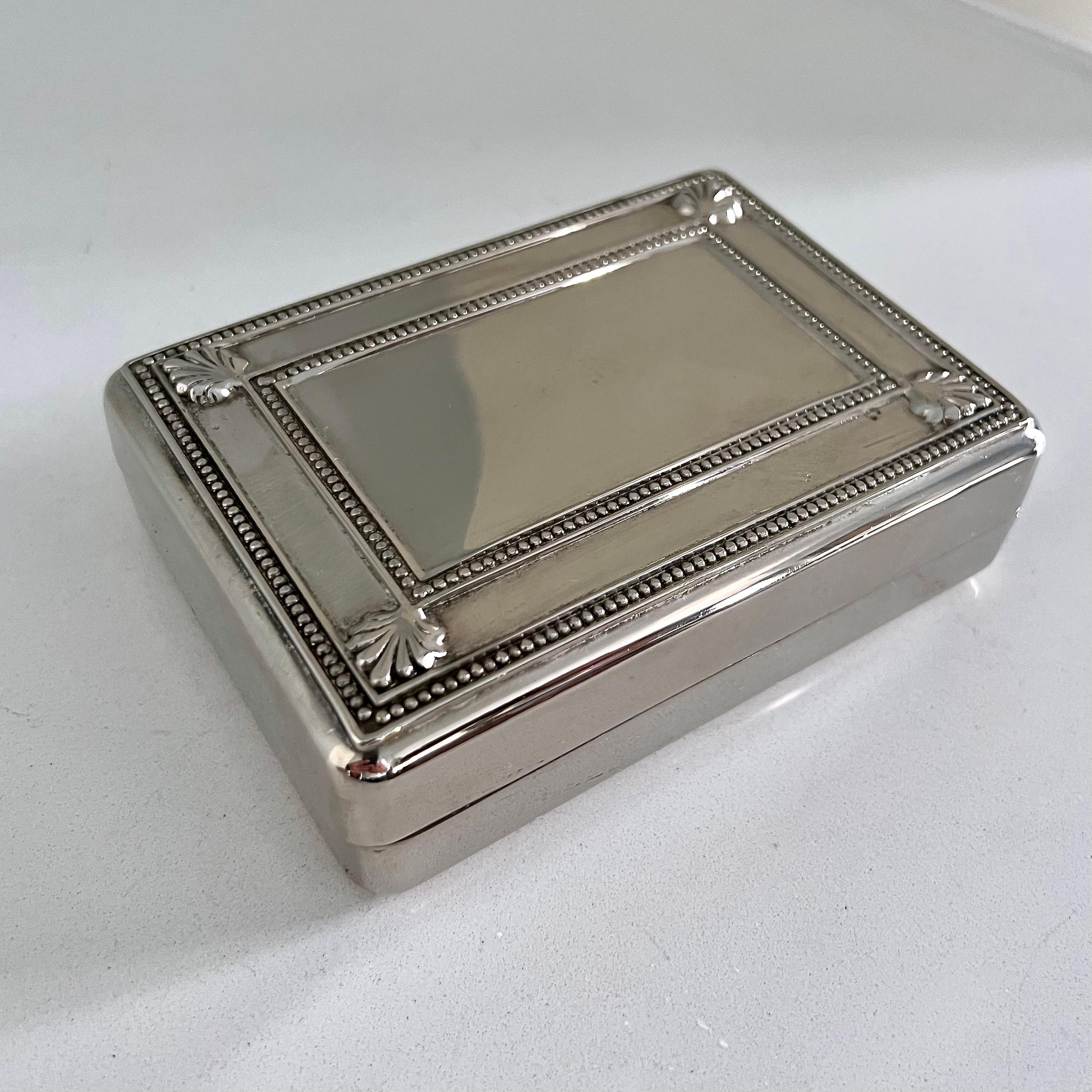 20th Century Lined Silver Plate Box