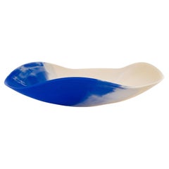 Linen and Blue Dual Pour Resin Bowl, Studio Sturdy