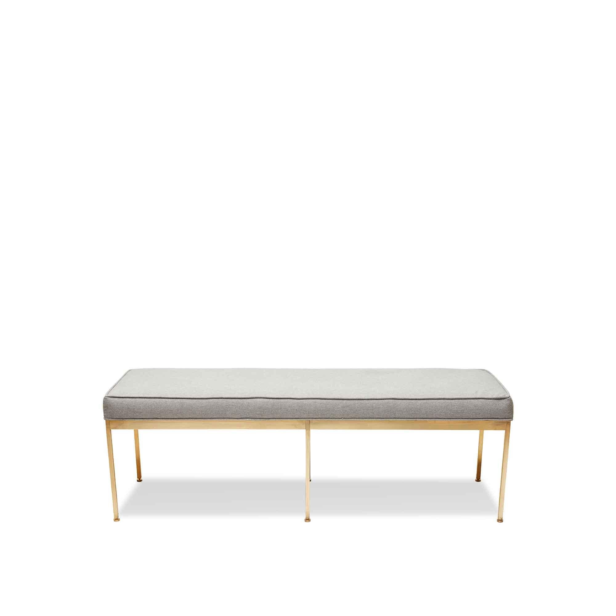American Linen and Brass Paul Bench by Lawson-Fenning