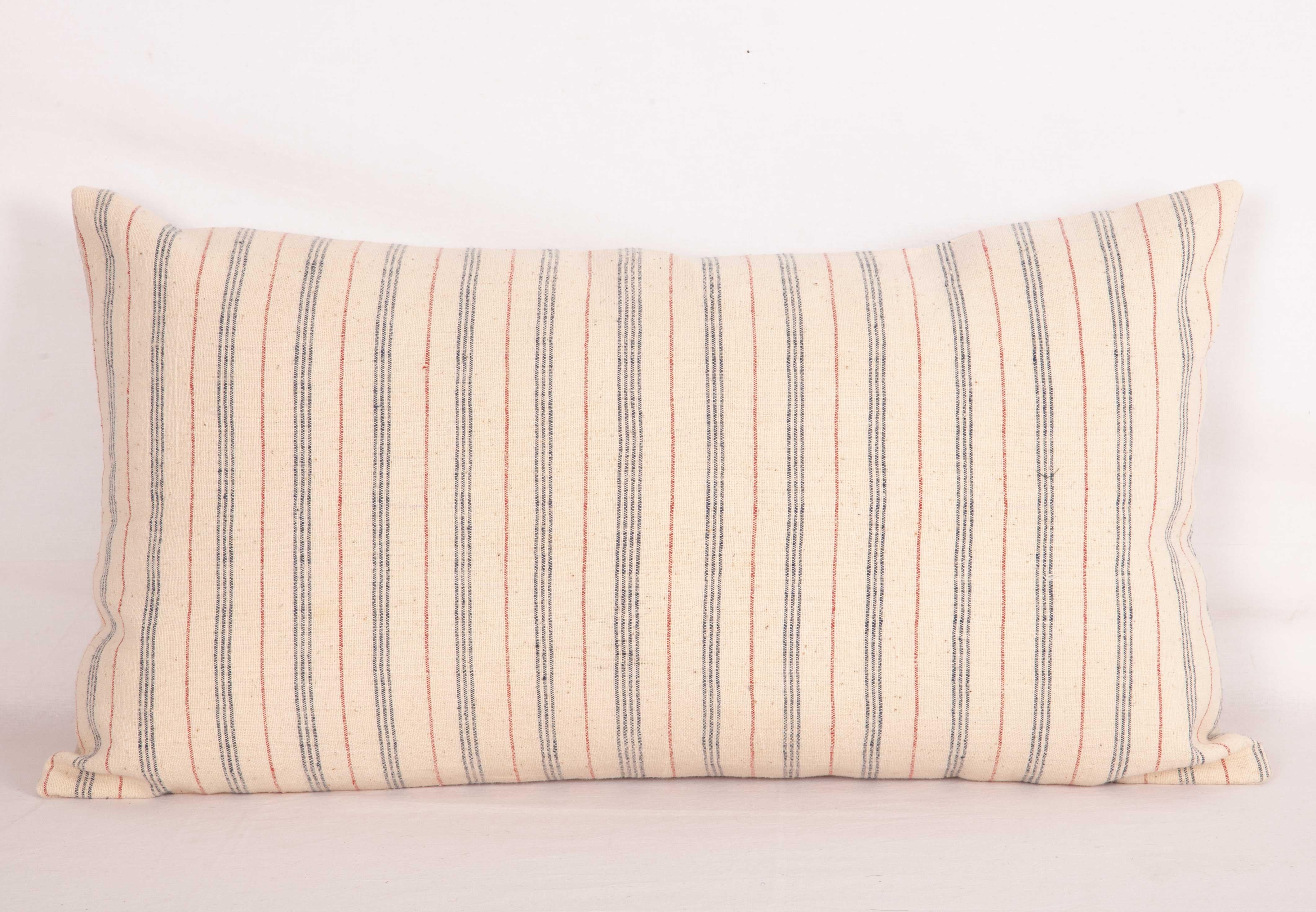 Tribal Linen and Cotton Pillow Cases Made from a Vintage Anatolian Handwoven Textile