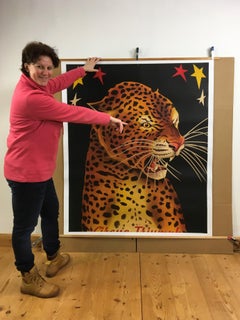 Linen Backed Tiger Poster, Circus Triumph, 1960s