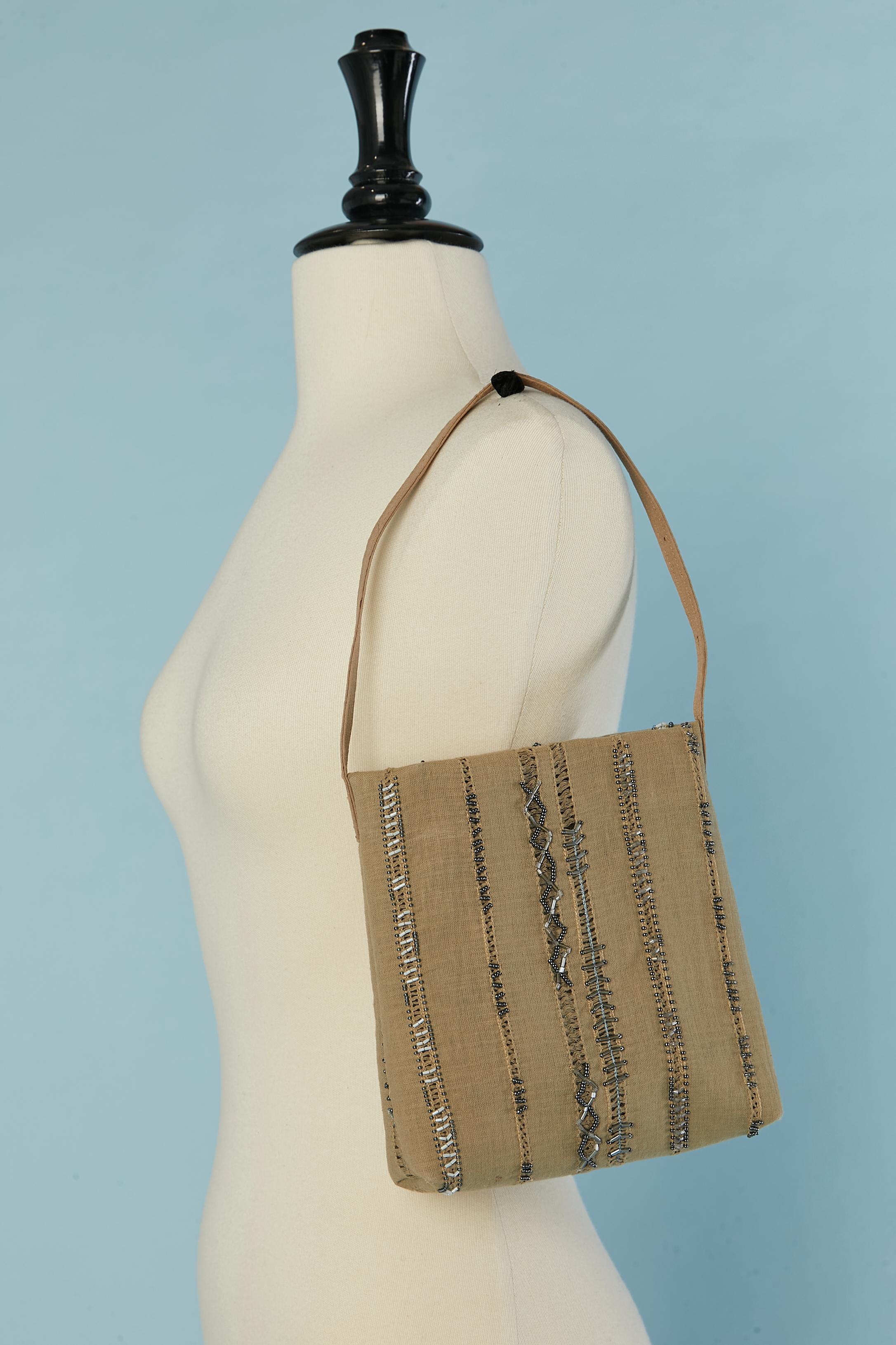 Women's Linen beaded top handle bag ETRO For Sale