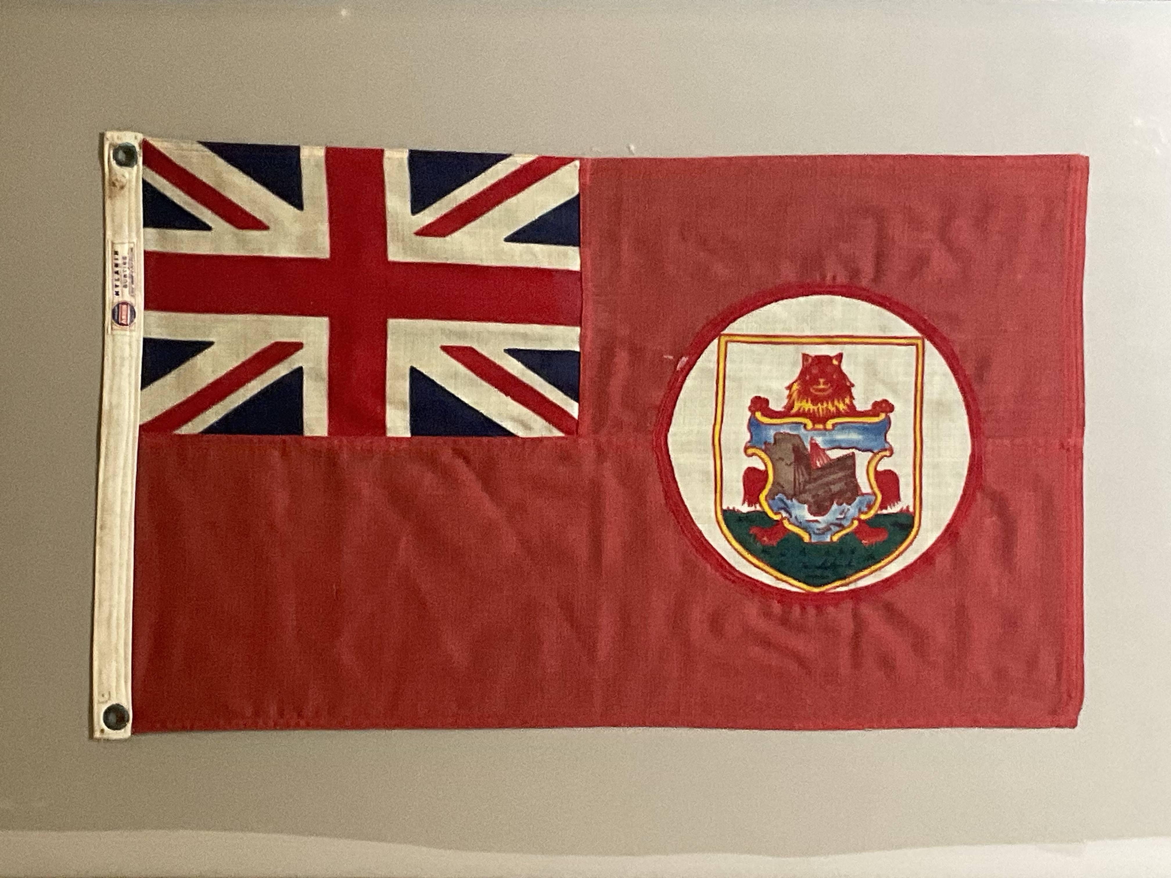 Early 20th Century Linen Bermuda Flag By Annin For Sale