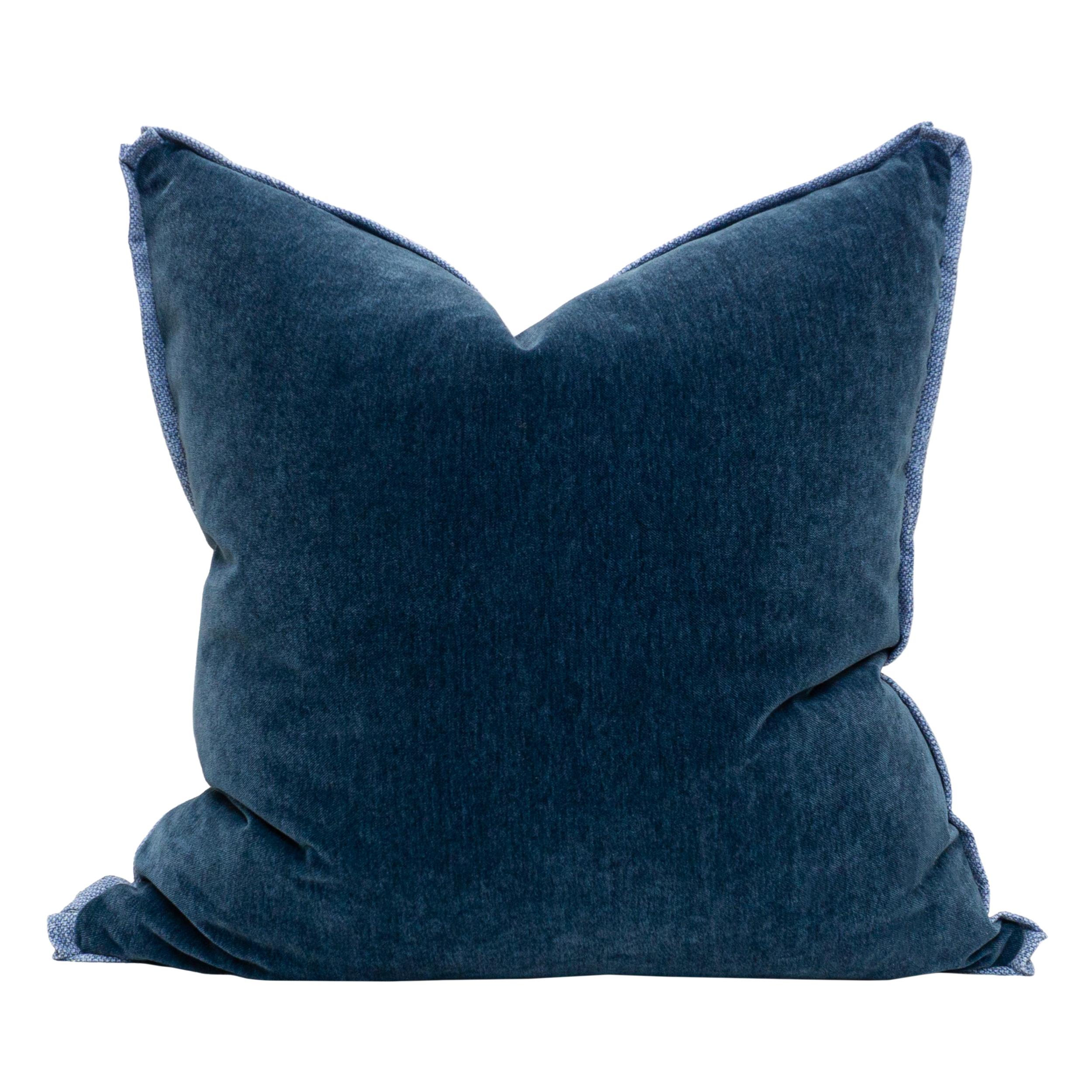 blue dot pillow