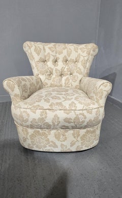 Linen Covered Boudoir Chair