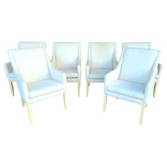 Chaises de salle à manger en lin par Directional Furniture Co, lot de 6