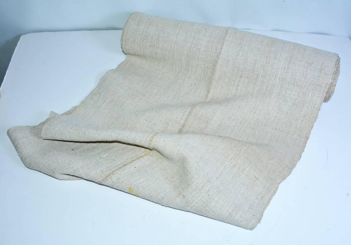 This vintage English grain sack linen textile fabric is in excellent condition! Beautifully woven rustic look makes it a brilliant fit for any country style or farmhouse decor. 22