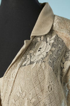 Linen lace dress with linen slip-dress underneath Krizia