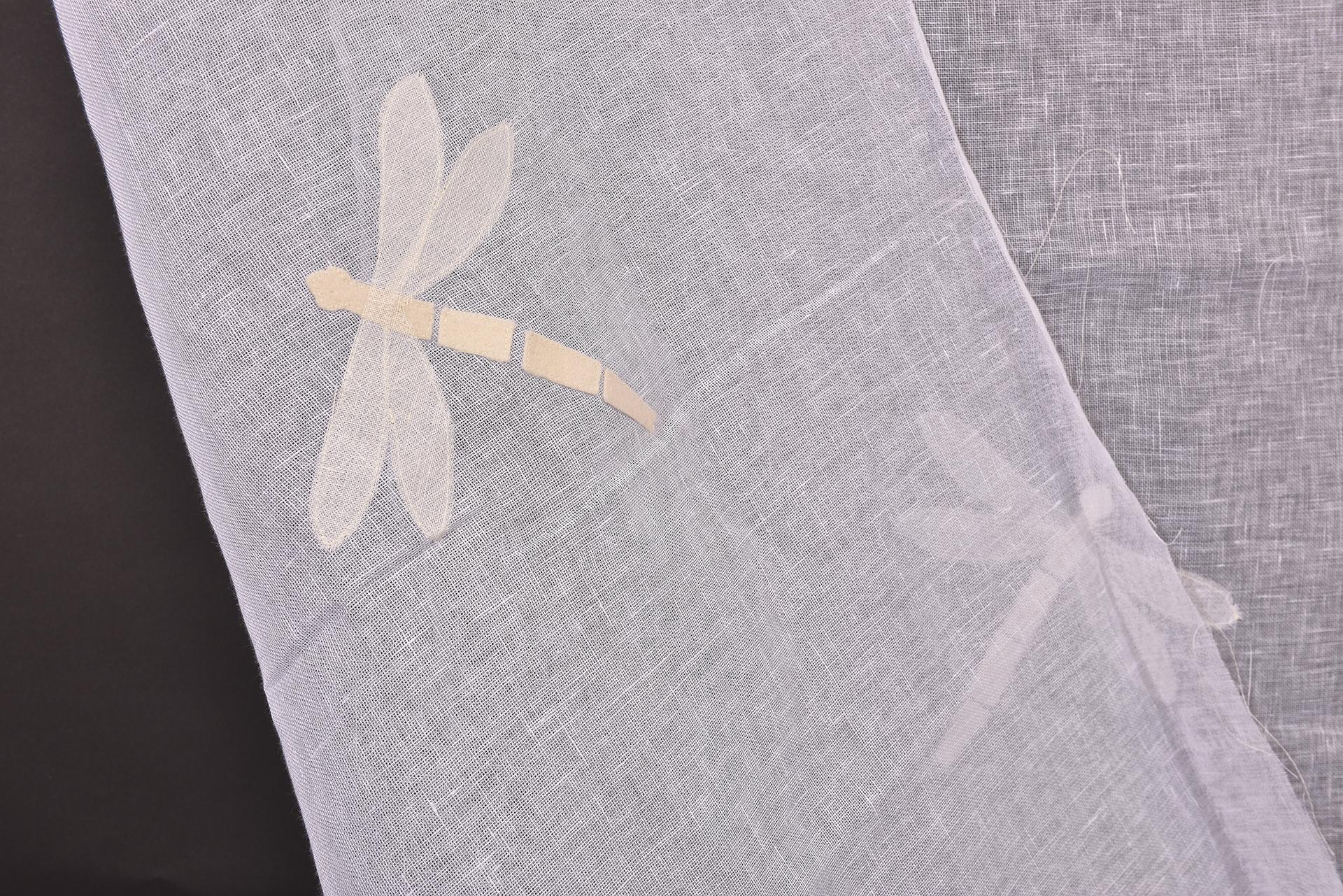 Linen Large Curtain Named Dragonfly For Sale 3