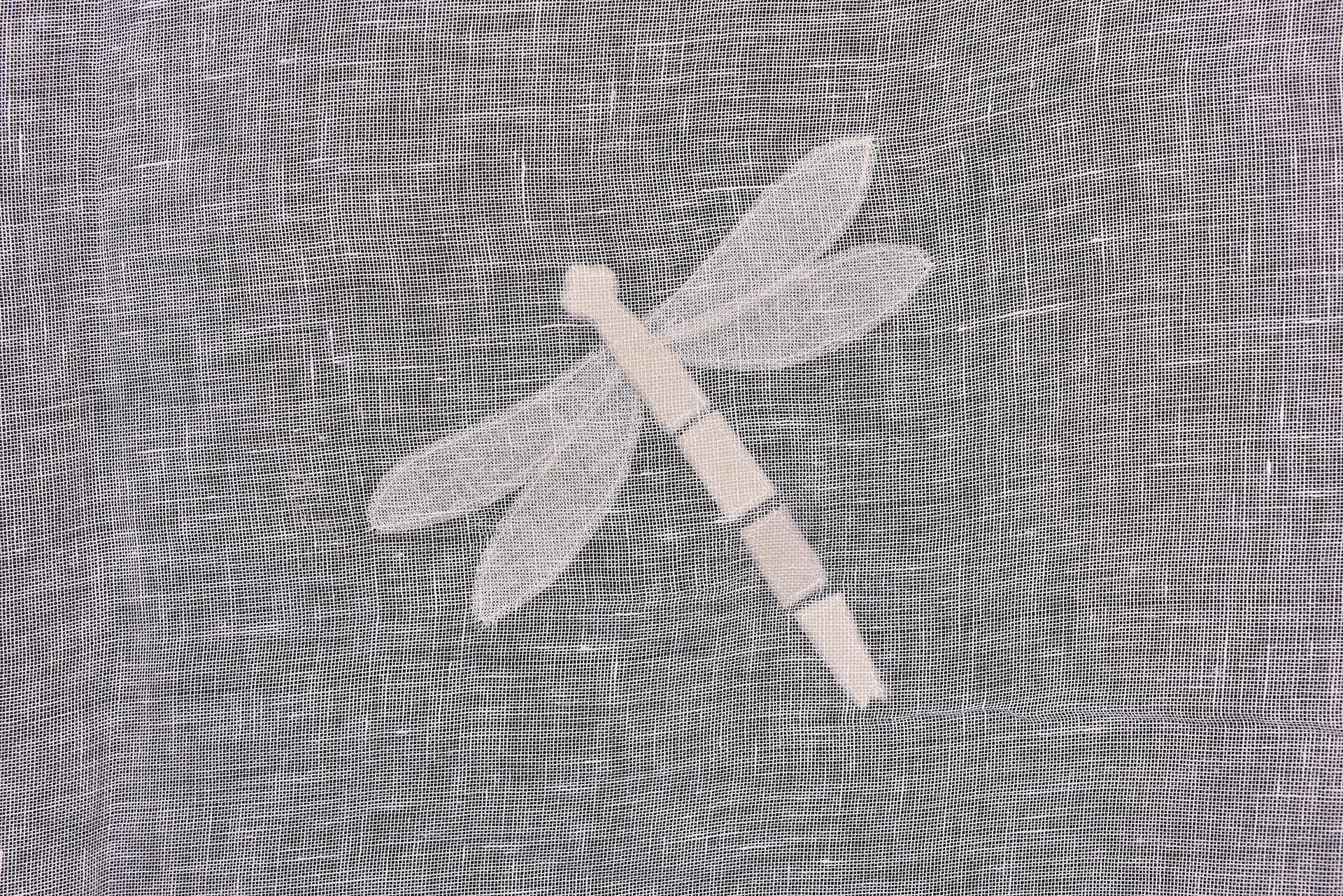 Italian Linen Large Curtain Named Dragonfly For Sale