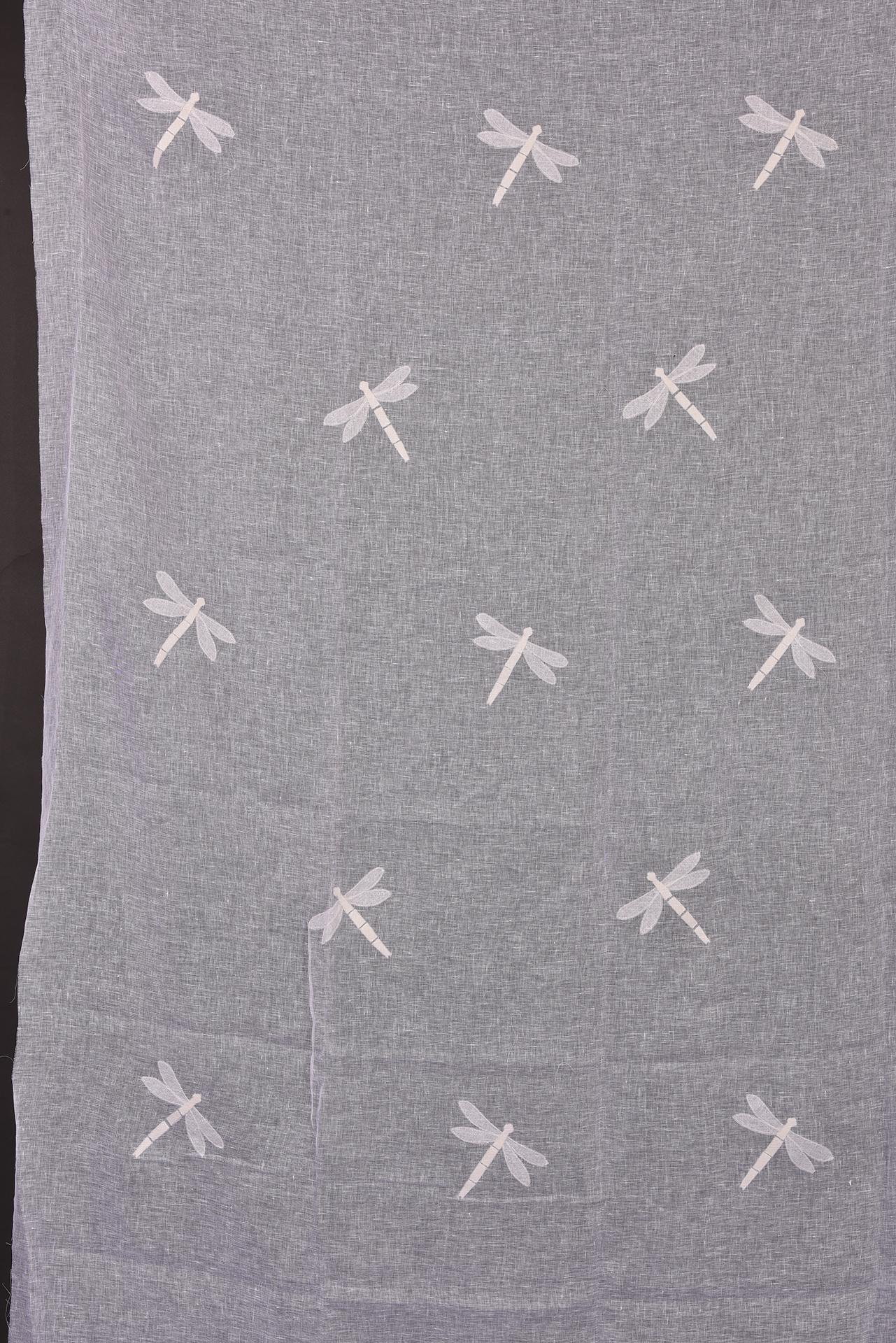 Linen Large Curtain Named Dragonfly For Sale 1