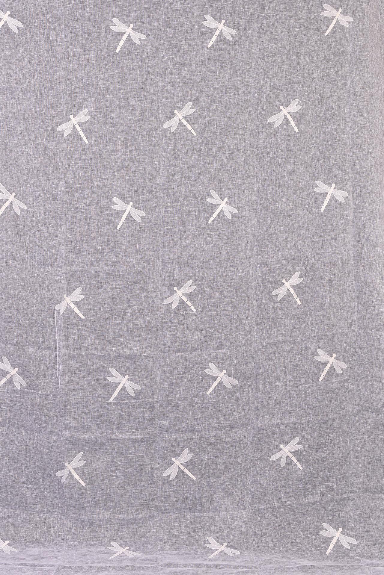 Linen Large Curtain Named Dragonfly For Sale 2