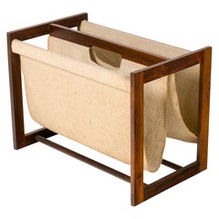 Linen Magazine Holder Attributed to Kai Kristiansen, Denmark, 1960s