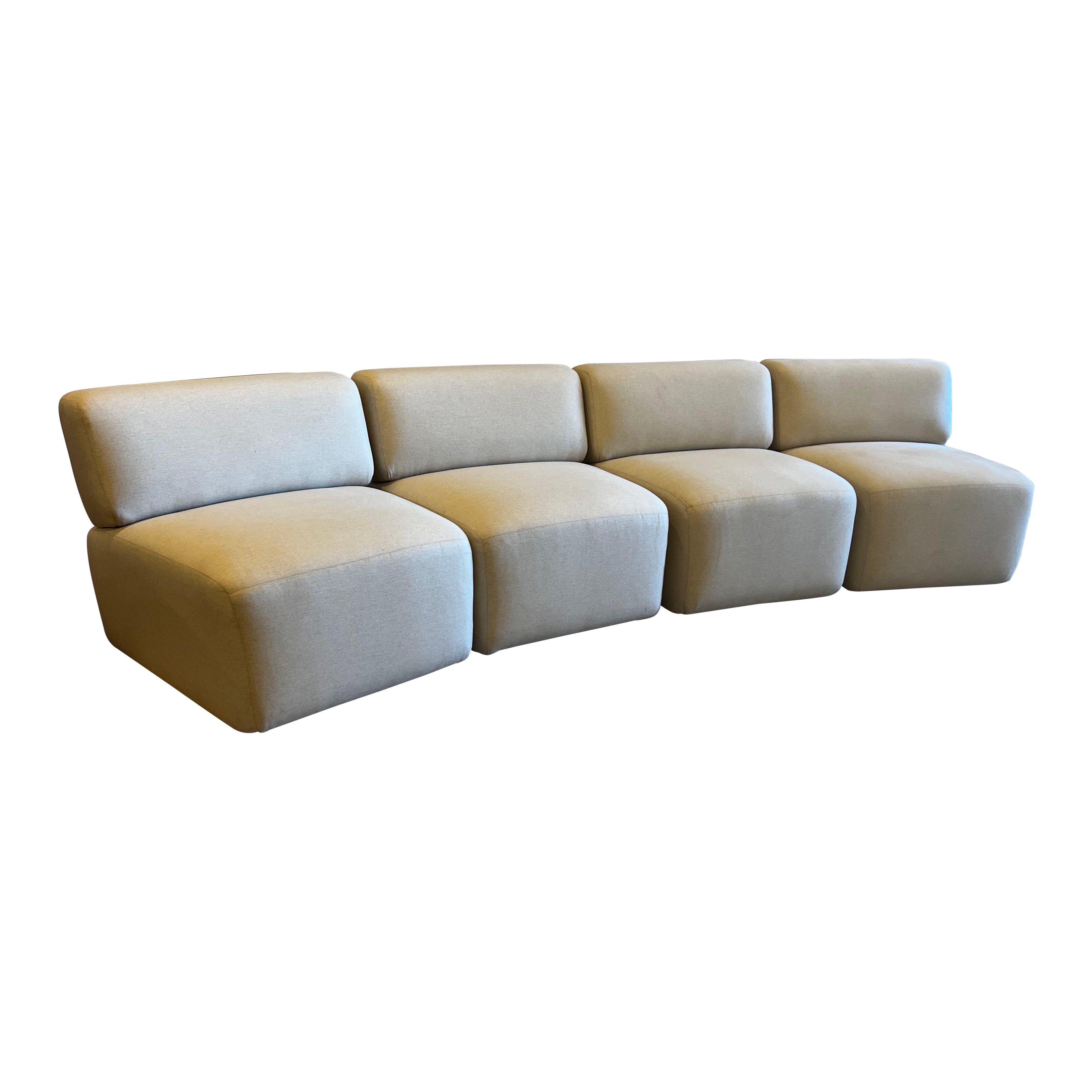 Linen Maiden Home The Miles Sectional - 4 Modules For Sale