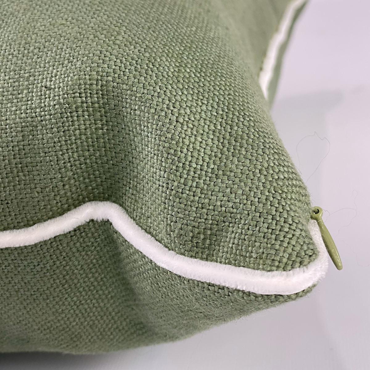 Hand-Crafted Linen Pillow, Green Sage 20x20