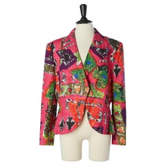 Vintage Linen printed jacket Christian Lacroix Bazar 