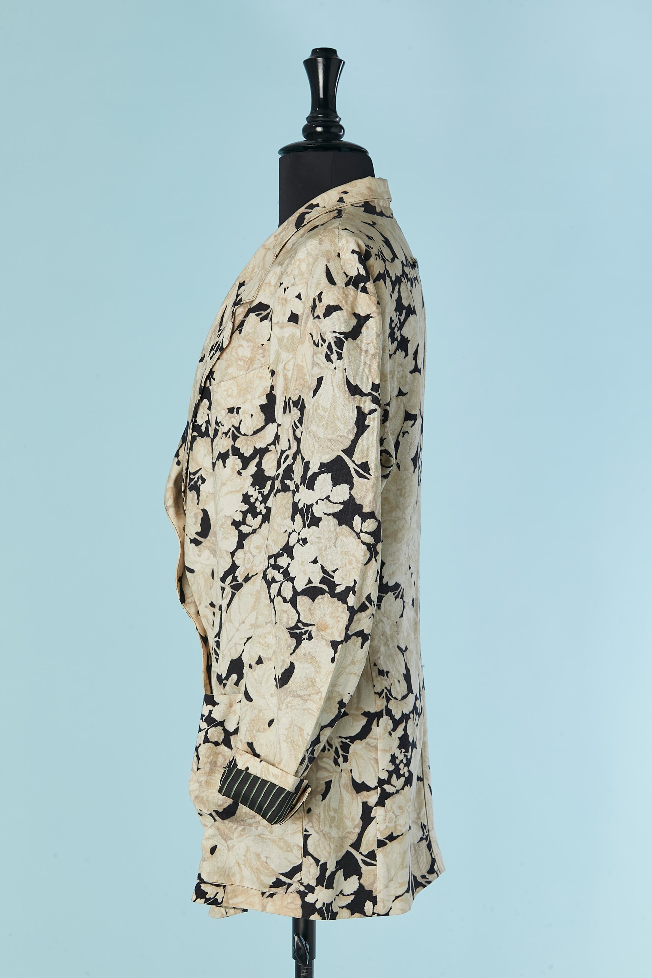 Veste à simple boutonnage avec imprimé floral JEAN-PAUL GAULTIER pour GIBO Pour femmes en vente