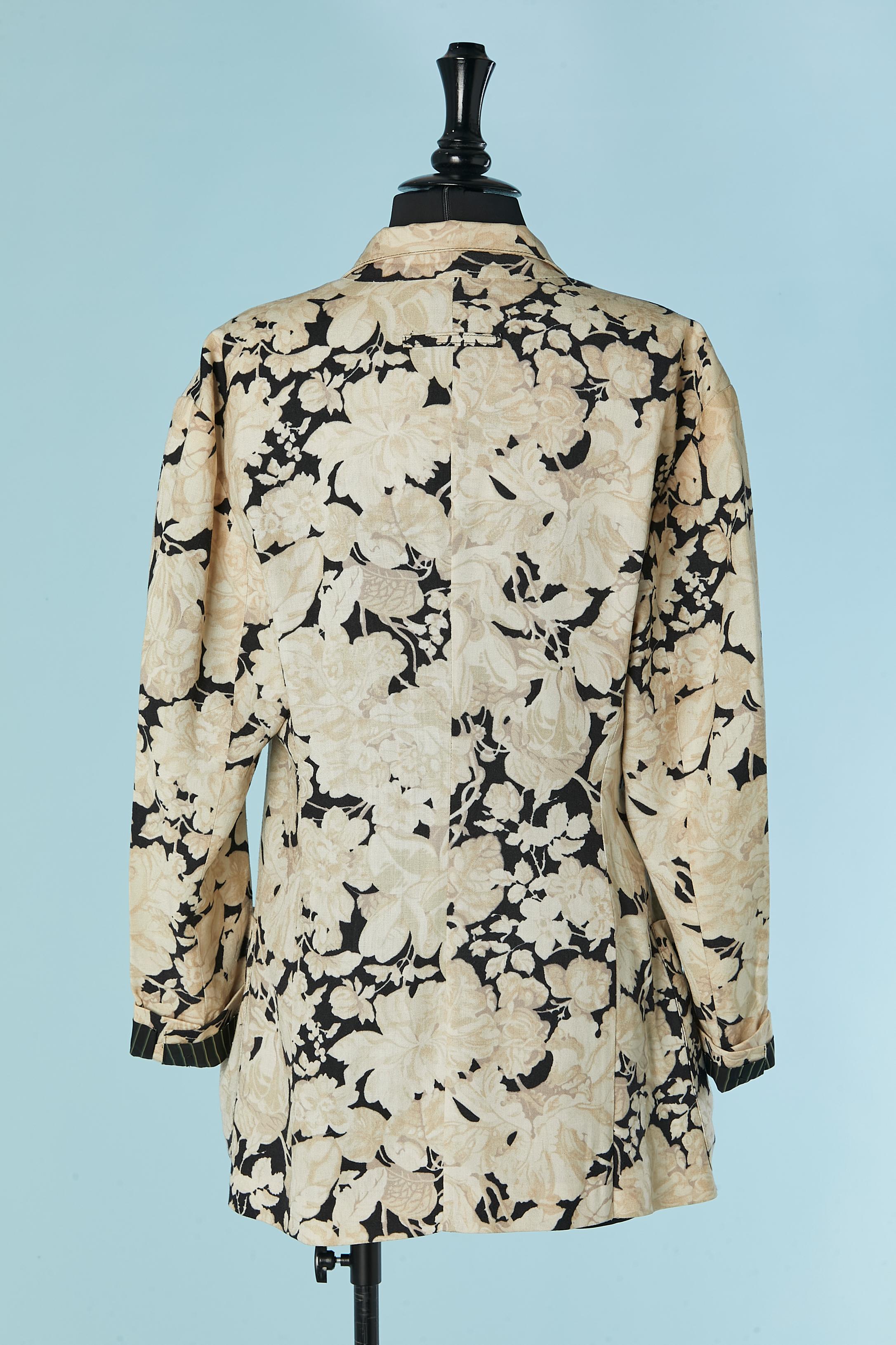 Veste à simple boutonnage avec imprimé floral JEAN-PAUL GAULTIER pour GIBO en vente 1