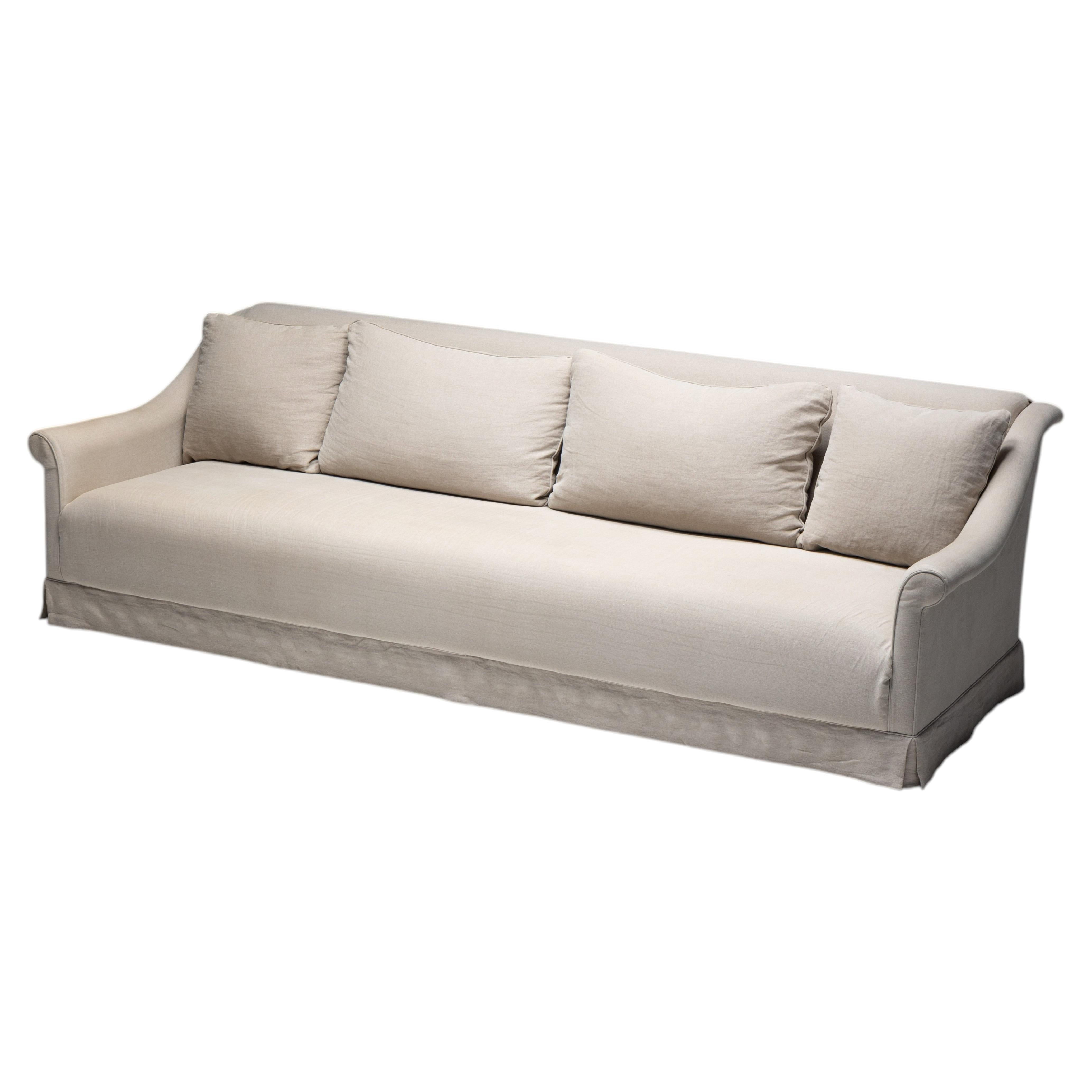 Linen Sofa in the Style of Axel Vervoordt, Belgium - 21st Century