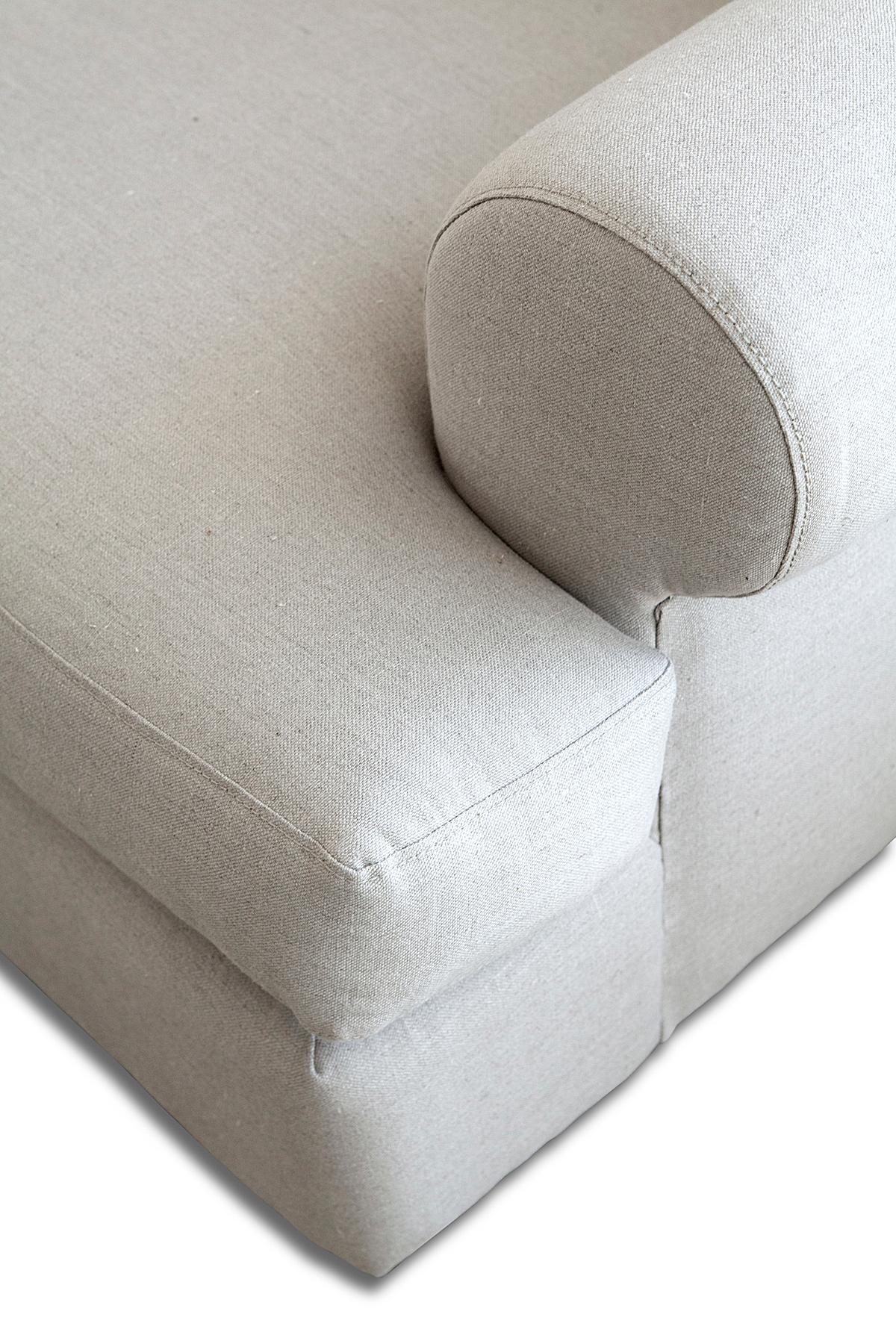 20th Century Linen Sofa For Sale