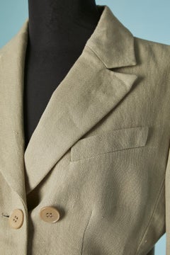 Ensemble pantalon en lin avec veste simple SONIA Rykiel