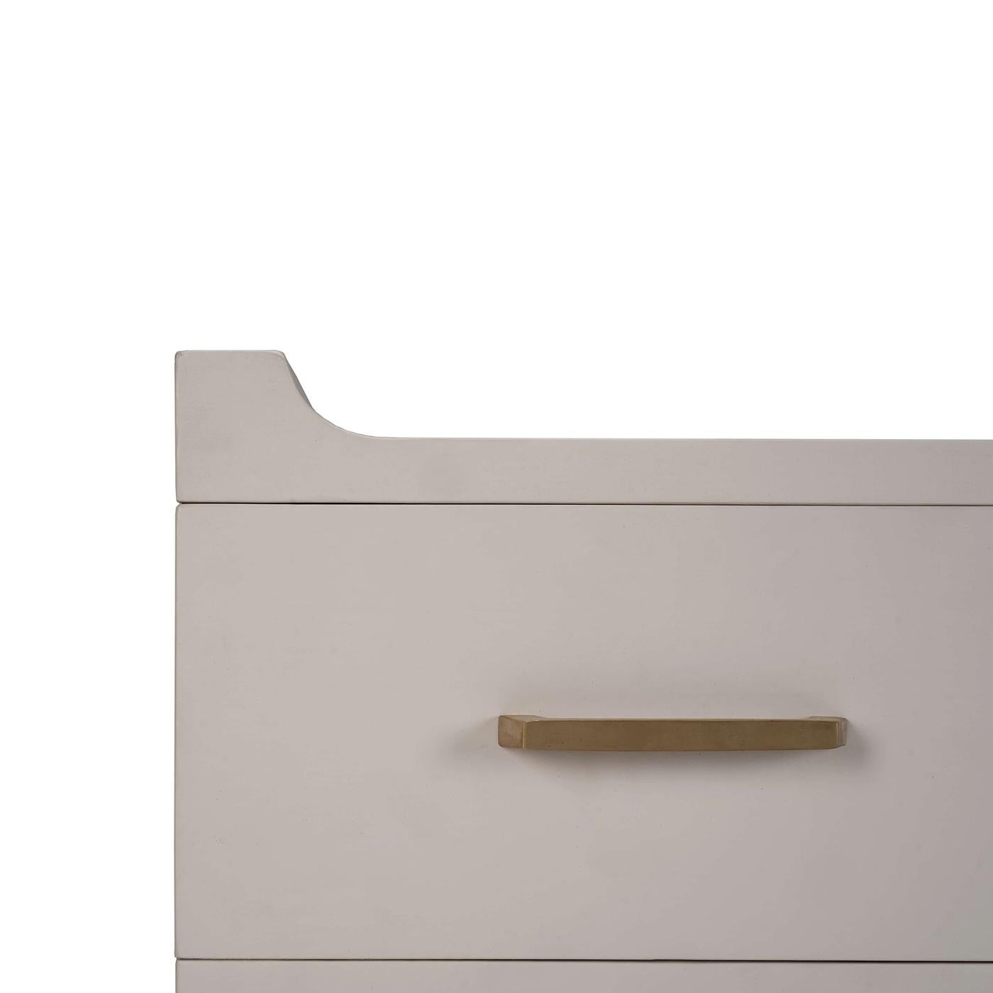 Contemporary Linen Wrapped Modern Scandinavian Console Table