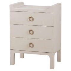 Comodino The Modern Scandinavian rivestito in lino