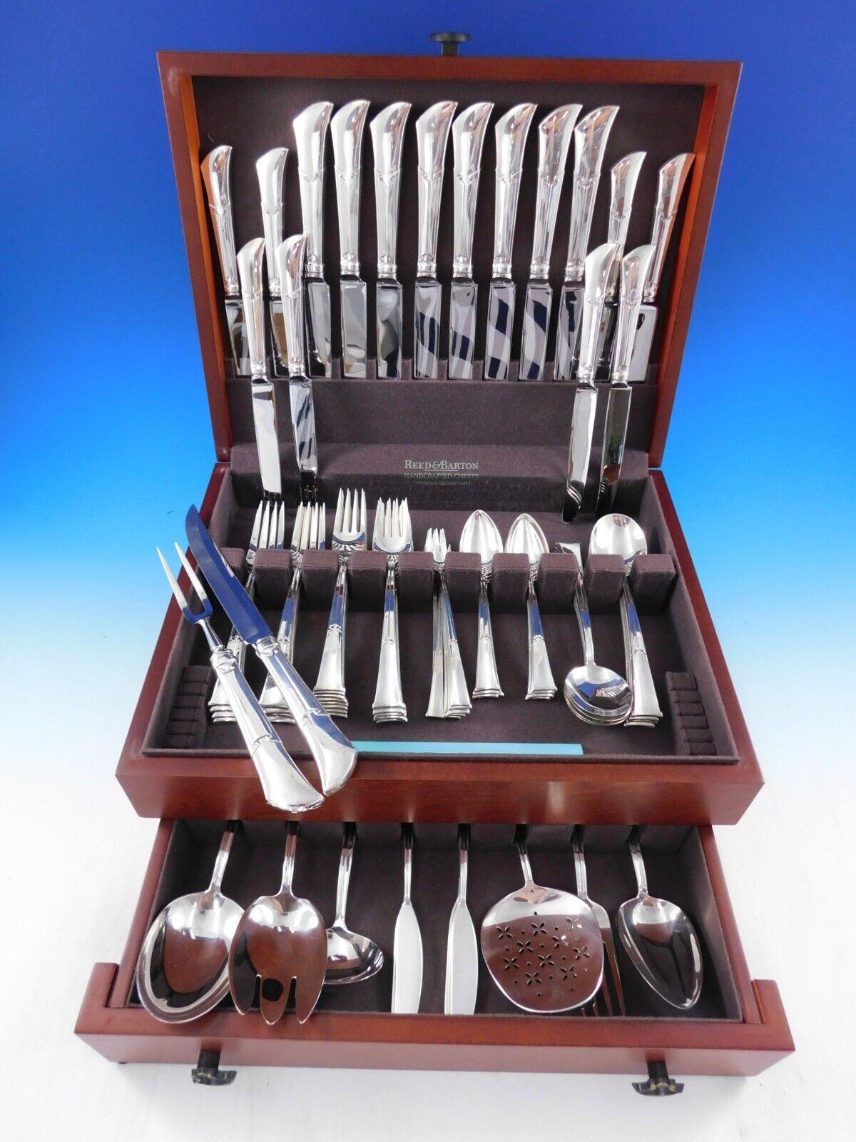 Designed with an eye for balance and proportion, each piece of Tiffany & Co. flatware is a masterpiece of form and function. Introduced in 1956, the Linenfold pattern was designed by the renowned Oscar Riedener. This service beautifully incorporates