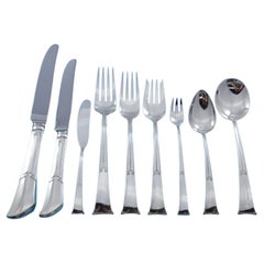 Linenfold by Tiffany and Co. Sterling Silver Flatware Service 8 Set 79 pc Dinner
