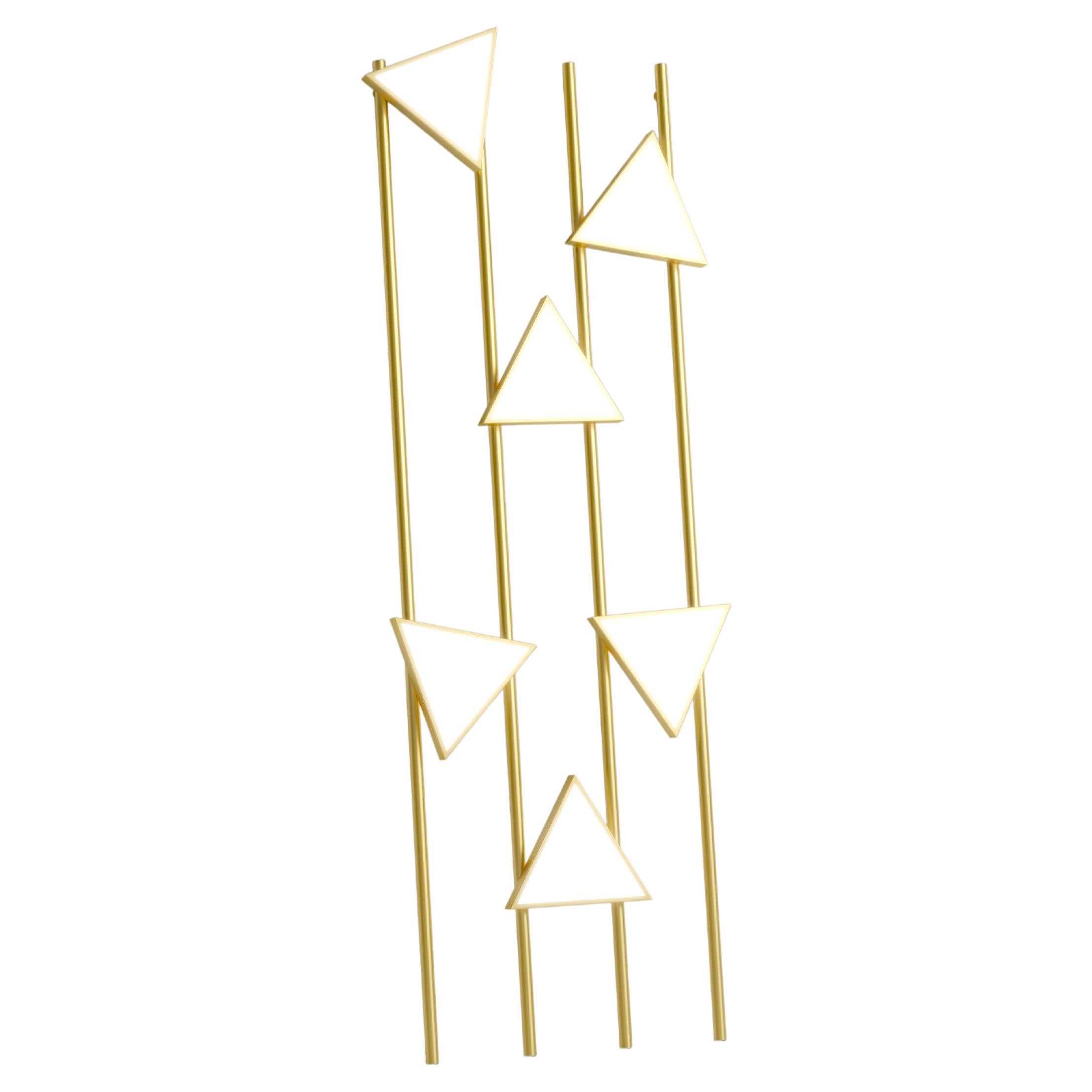 Lampadaire en laiton Lines and Triangles par Atelier Areti