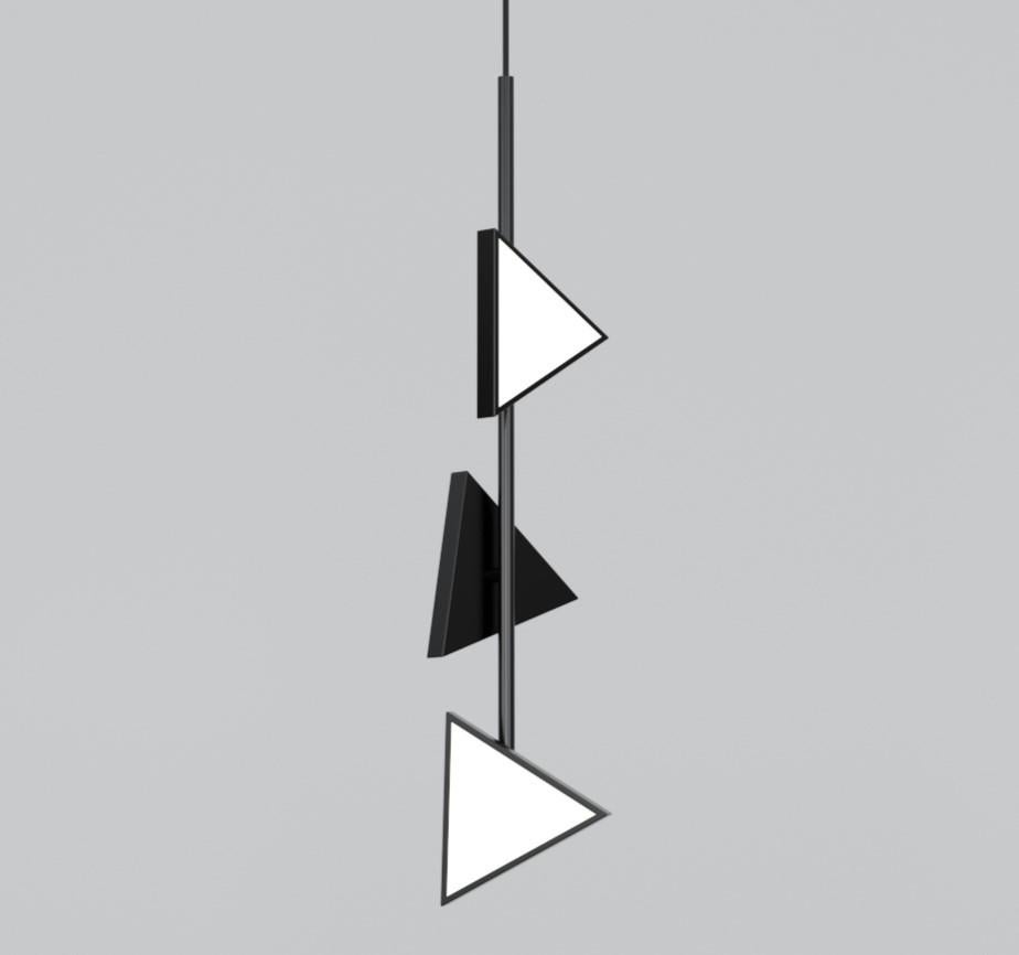Postmoderno Lampada a sospensione Lines and Triangles di Atelier Ati in vendita