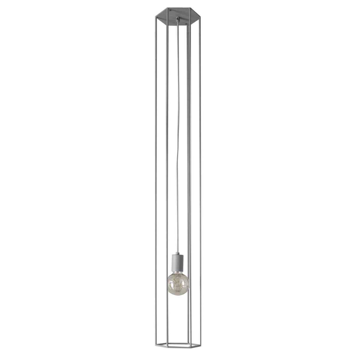 Lines Hex Big Grey Ceiling Lamp by +kouple