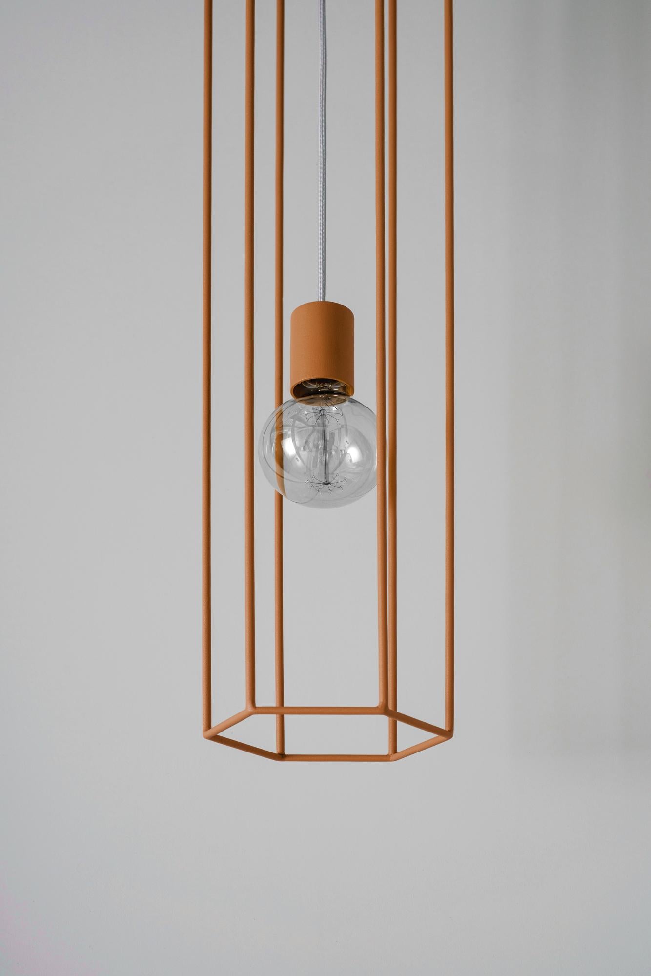 Ucraino Lampada da soffitto Lines Hex Small Grey di +kouple in vendita