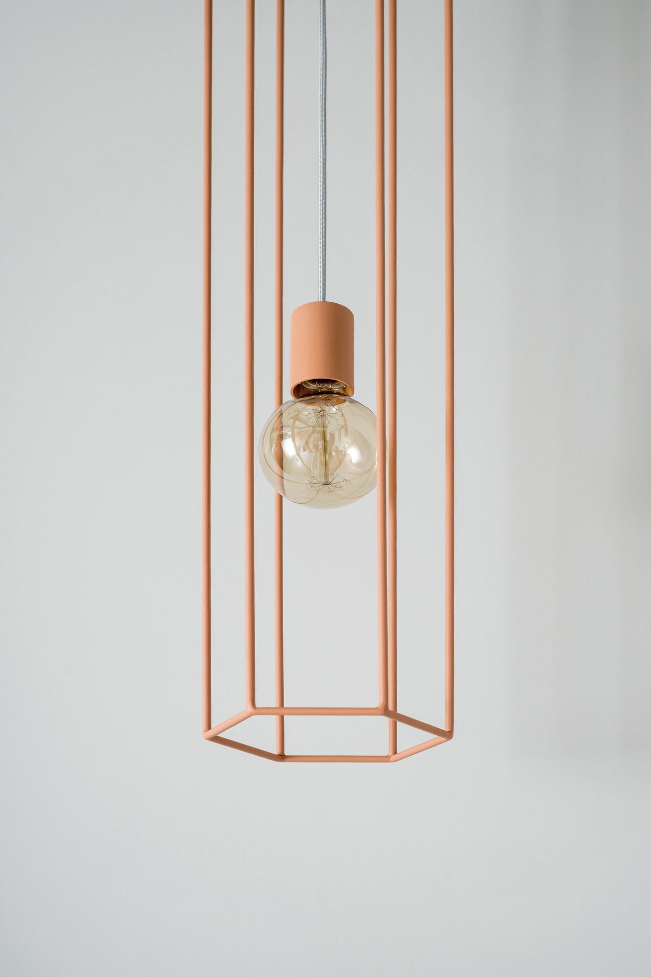 Verniciatura a polvere Lampada da soffitto Lines Hex Small Grey di +kouple in vendita