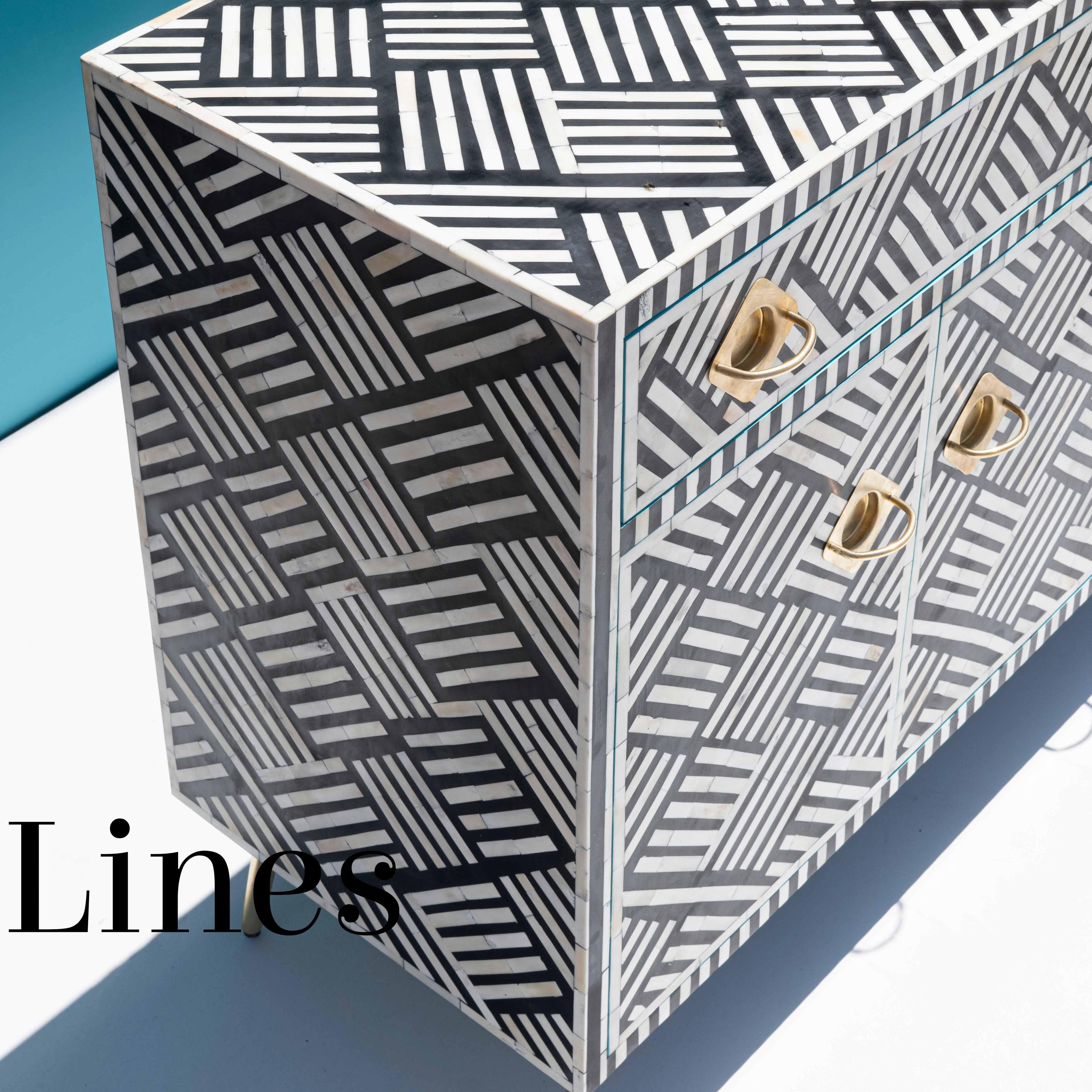 Indian Lines Inlay Buffet For Sale