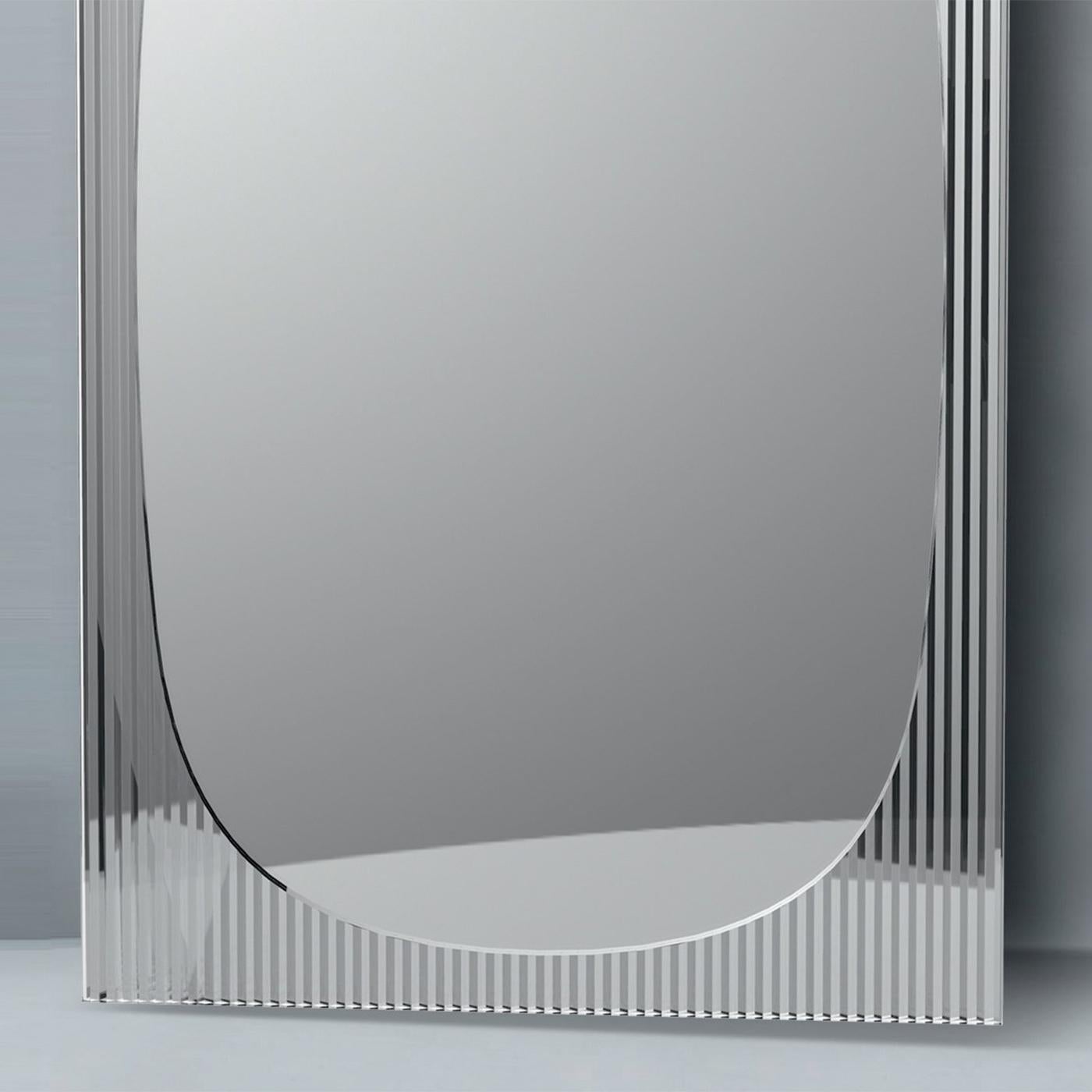 Hand-Crafted Lines on Rectangular Mirror For Sale