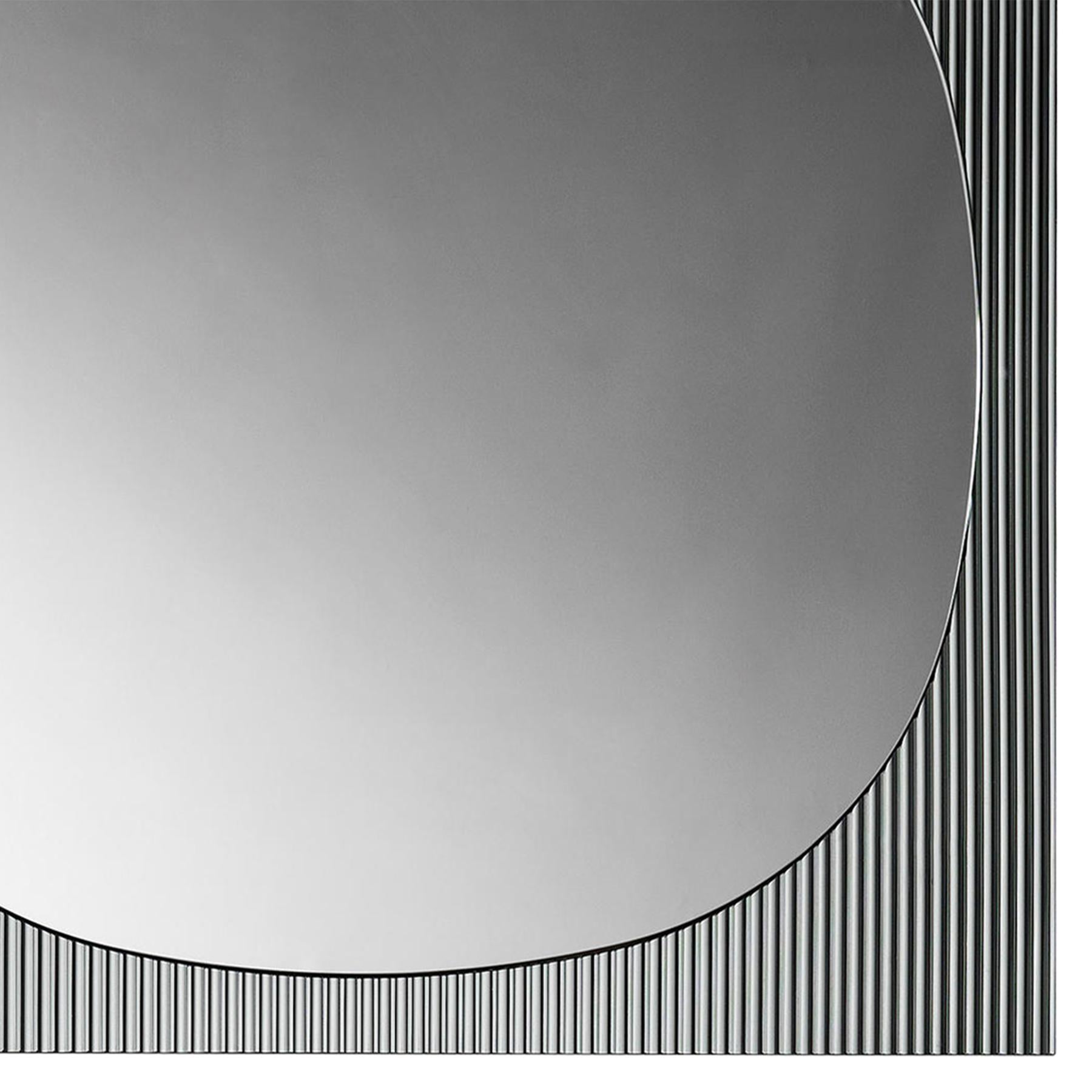 Hand-Crafted Lines on Square Mirror For Sale