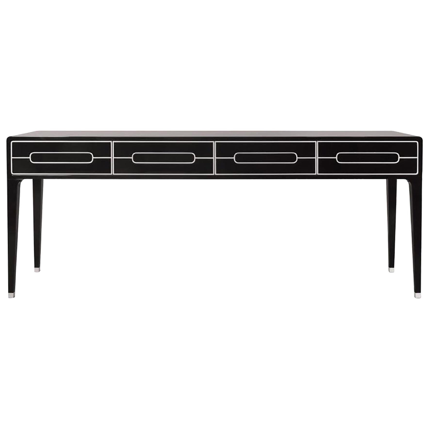 "LINET" Contemporary Console in High Gloss Lacquer