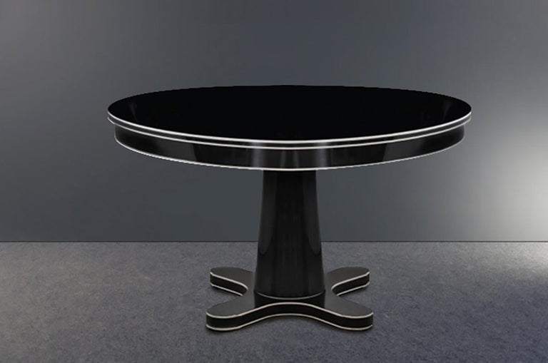 "LINET" Contemporary Dining Table in High Gloss Lacquer For Sale at 1stDibs