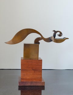 Modernist Squirrel Bronze by Ling Po, Apprentice to Frank Lloyd Wright