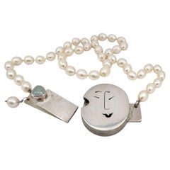 Ling-Yen Jones Artist FW Pearl Sterling Aquamarine Clasp, Unmentionables Face