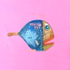 Mechanical Marines. 80's Fun Fish Star Steampunk Ocean Fish. Steel Iron Fish